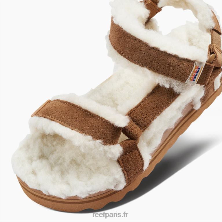 fr Reef Rem Salut Shearling femmes café 0XL0D190