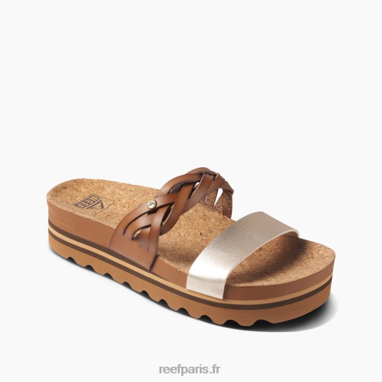 fr Reef coussin vista hi twist femmes bronzage/champagne 0XL0D146