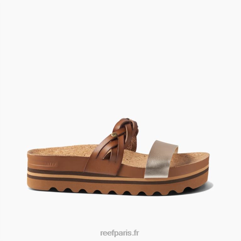 fr Reef coussin vista hi twist femmes bronzage/champagne 0XL0D146