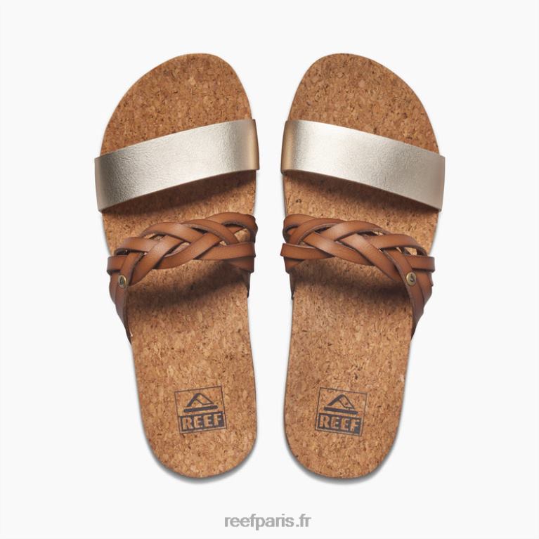 fr Reef coussin vista hi twist femmes bronzage/champagne 0XL0D146