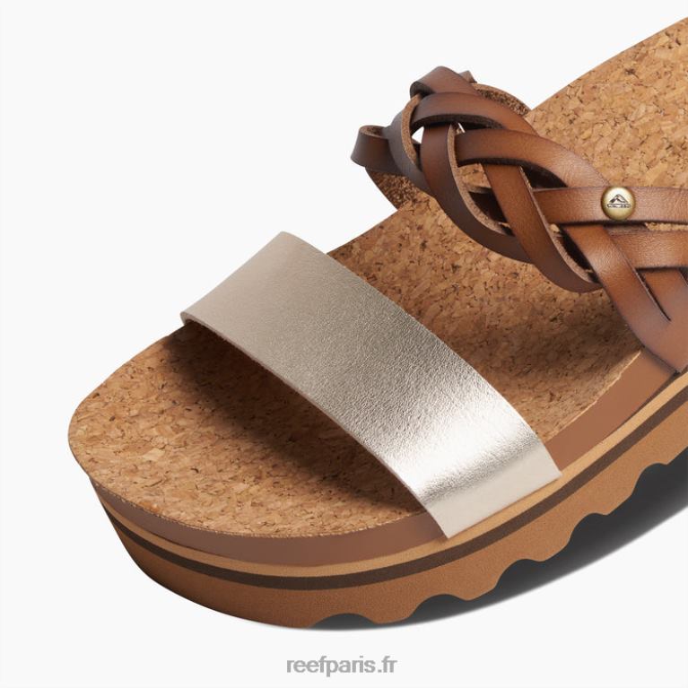 fr Reef coussin vista hi twist femmes bronzage/champagne 0XL0D146