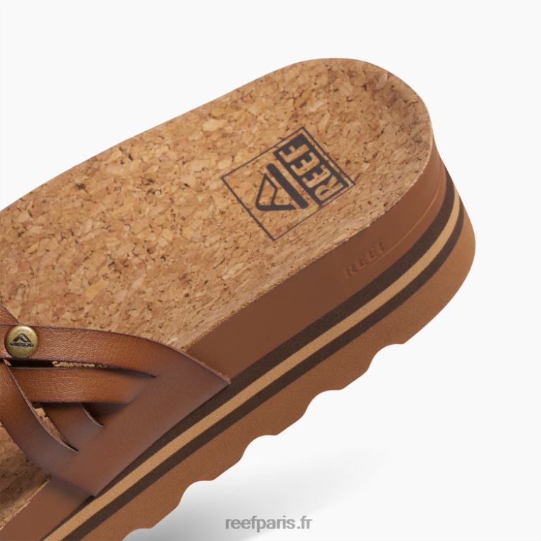 fr Reef coussin vista hi twist femmes bronzage/champagne 0XL0D146