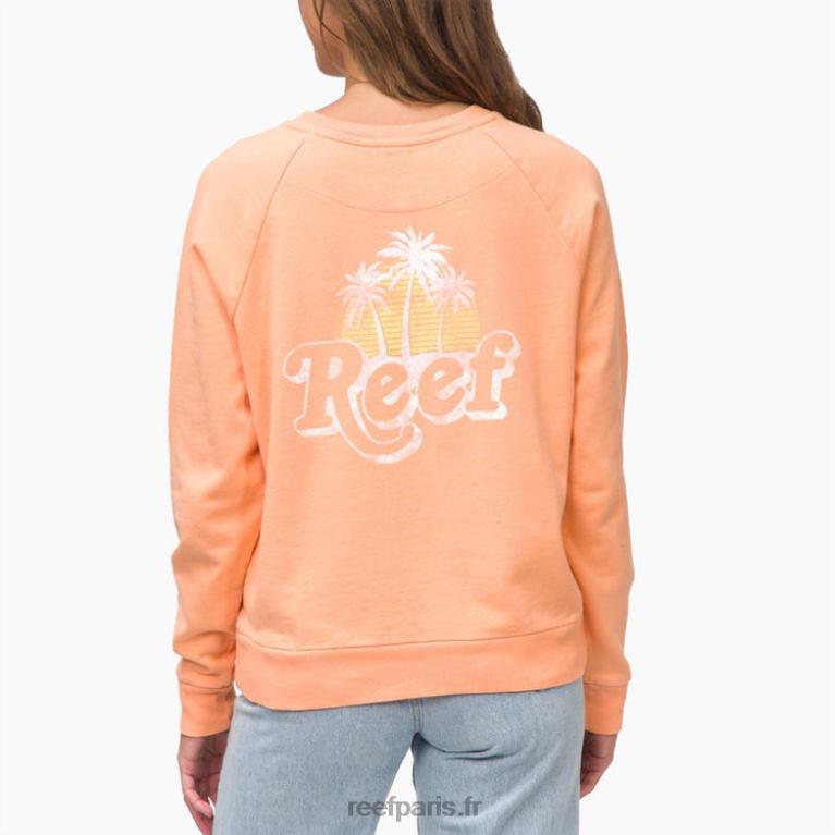 en Reef pull florence ras du cou femmes corail 0XL0D289