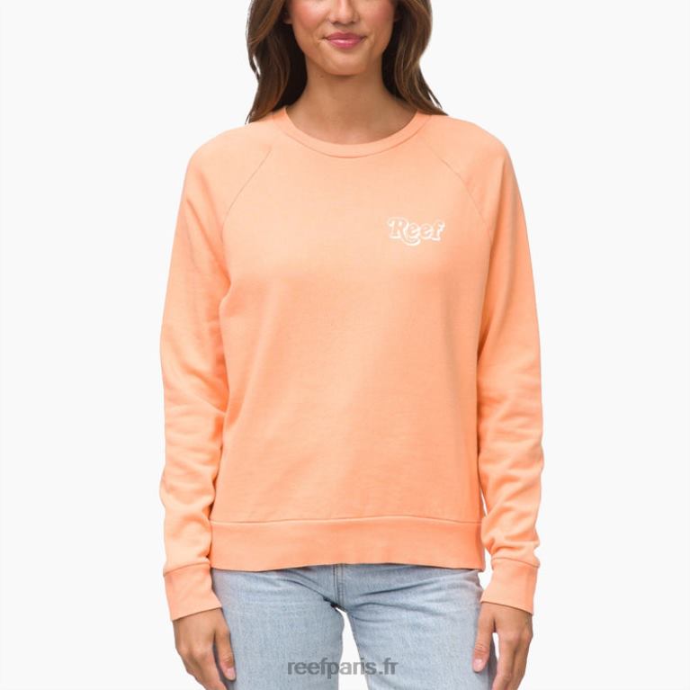 en Reef pull florence ras du cou femmes corail 0XL0D289