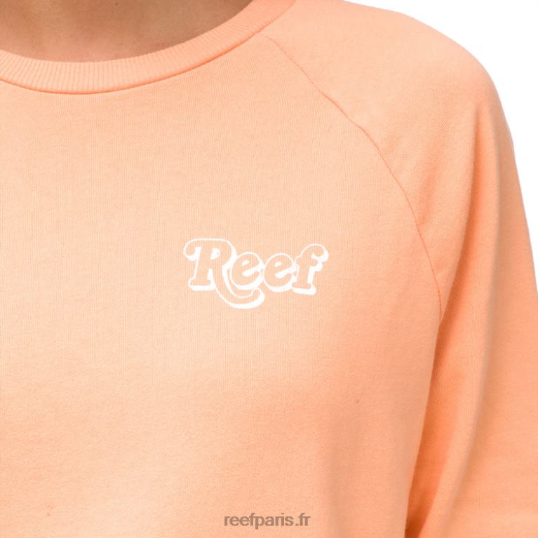 en Reef pull florence ras du cou femmes corail 0XL0D289