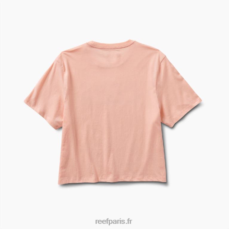 en Reef t-shirt court à manches courtes sara femmes teinture cravate pêche 0XL0D285