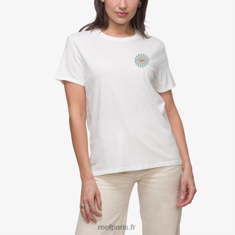 en Reef t-shirt à manches courtes ayesunrays femmes blanc brillant 0XL0D265