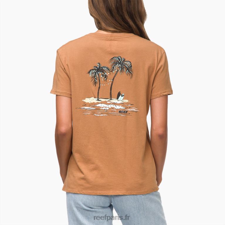 en Reef t-shirt à manches courtes vacay femmes brun 0XL0D275
