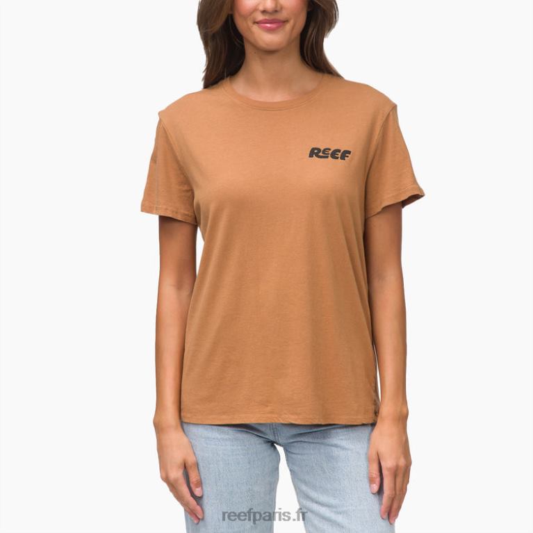 en Reef t-shirt à manches courtes vacay femmes brun 0XL0D275