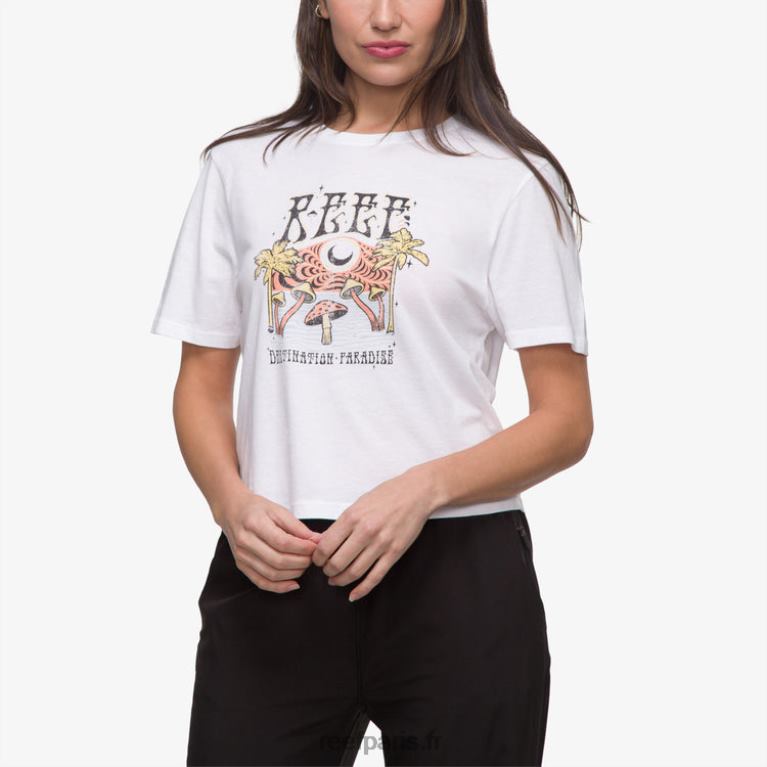 fr Reef T-shirt court à manches courtes pour enfant femmes blanc brillant 0XL0D268