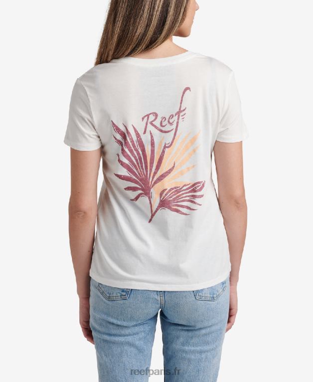 fr Reef t-shirt à fleurs à manches courtes femmes guimauve 0XL0D284