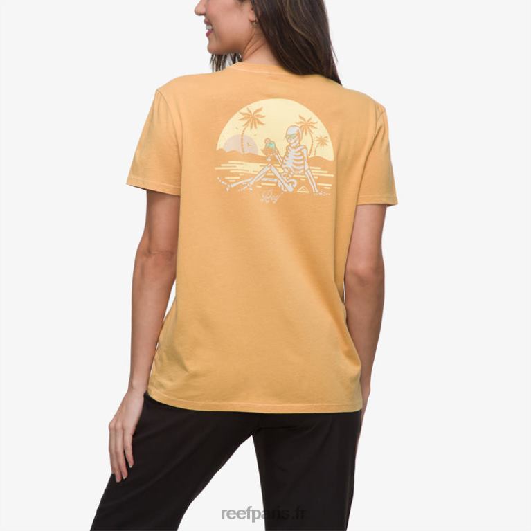 fr Reef t-shirt lounge à manches courtes femmes jaune miel 0XL0D276
