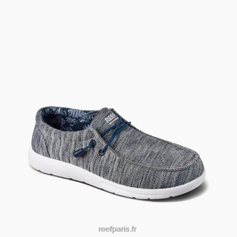 en Reef coussin côte maille Hommes marine/blanc 0XL0D520