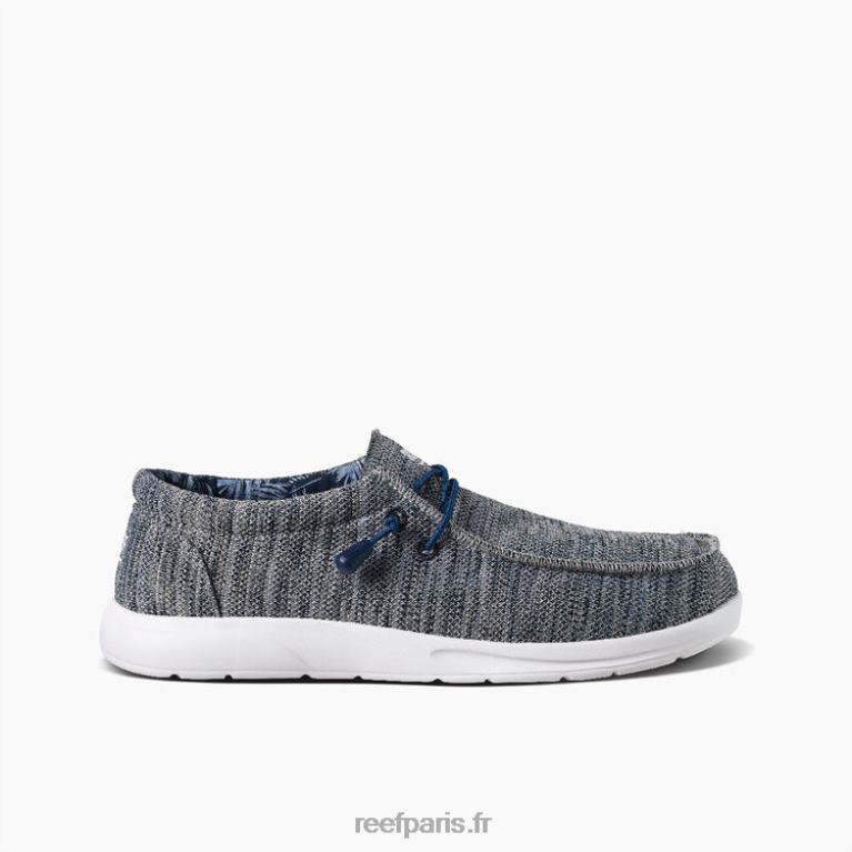 en Reef coussin côte maille Hommes marine/blanc 0XL0D520