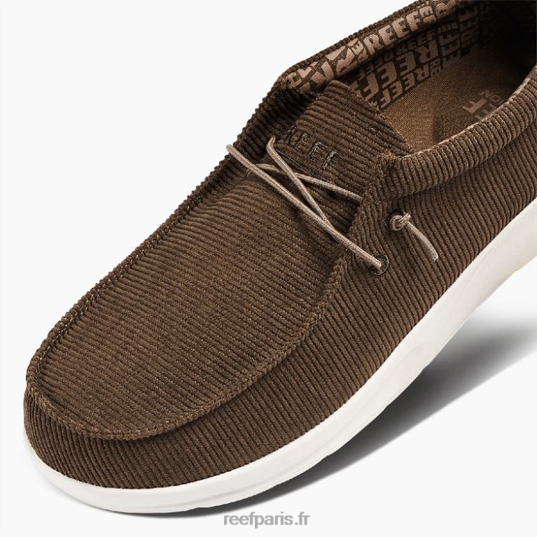 en Reef coussin côte textile Hommes cordon marron 0XL0D538