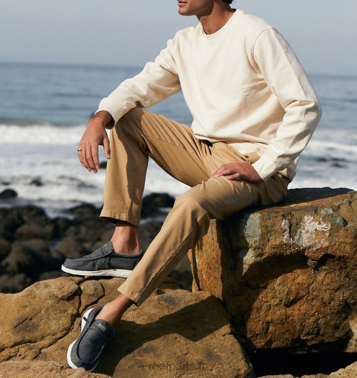 fr Reef coussin côte textile Hommes charbon 0XL0D483