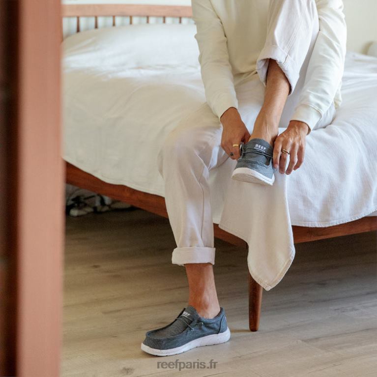 fr Reef coussin côte textile Hommes charbon 0XL0D483