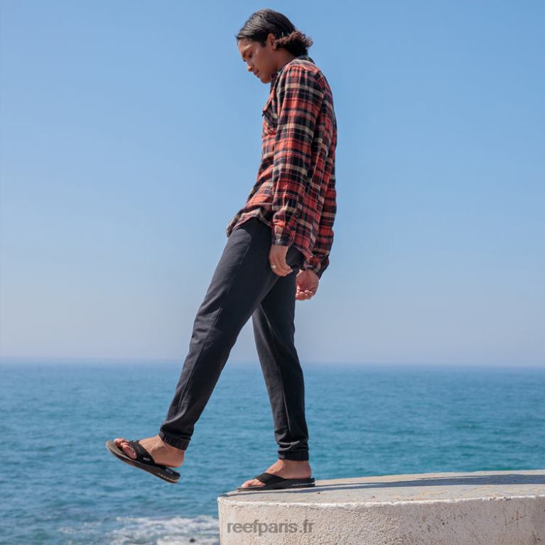 en Reef attiser Hommes Noir argent 0XL0D323