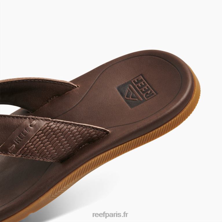 fr Reef cuir santa ana Hommes marron foncé 0XL0D365