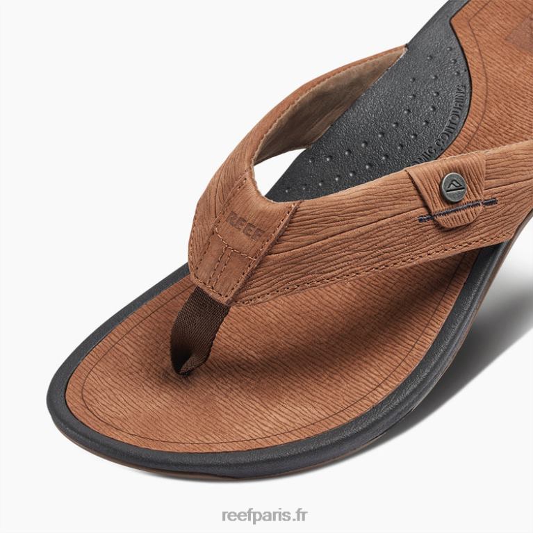 frcuir récif pacifique Hommes noir marron 0XL0D467