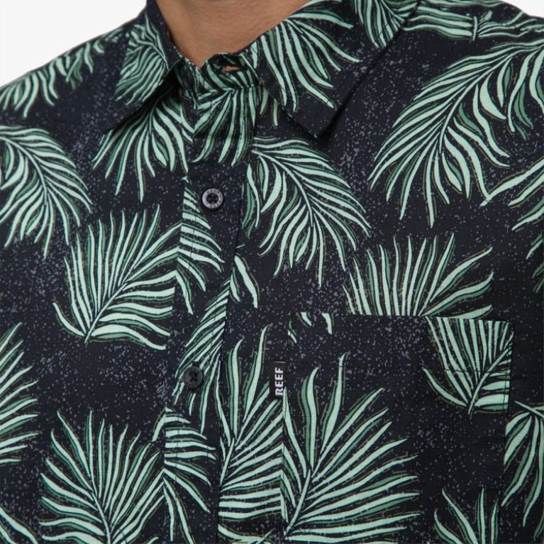 en Reef chemise culber à manches courtes Hommes caviar 0XL0D640