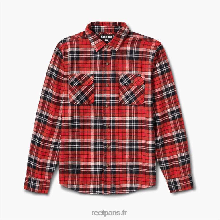 en Reef chemise tissée en flanelle bisbee Hommes piment 0XL0D664