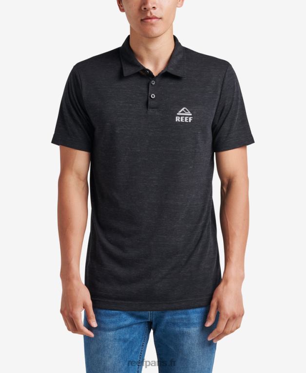 en Reef polo à manches courtes piston tech Hommes caviar 0XL0D656