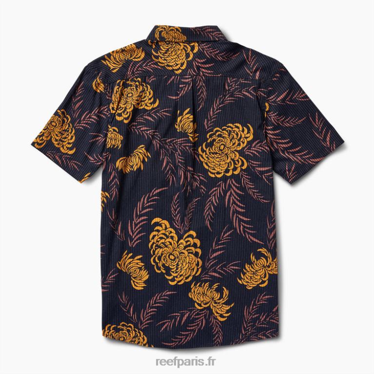 fr Reef chemise cole à manches courtes Hommes ciel de nuit 0XL0D635