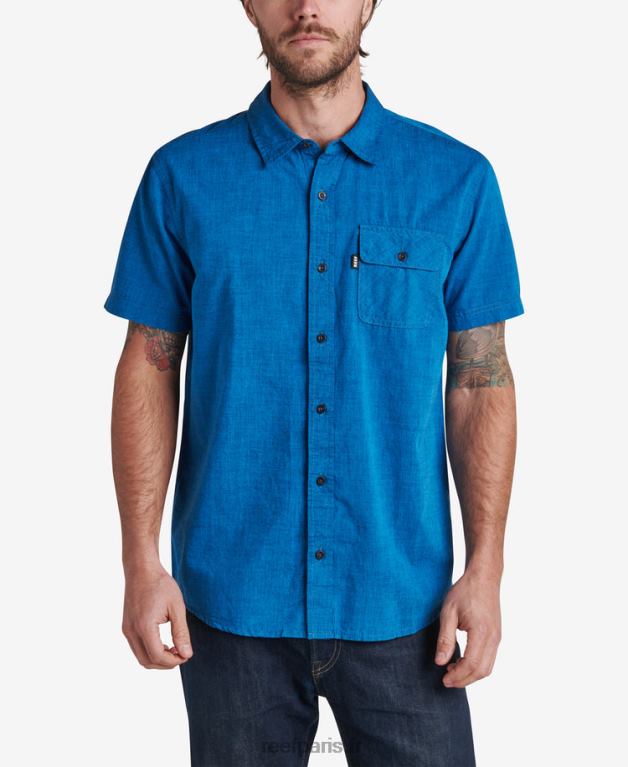 fr Reef chemise à manches courtes Hommes bleu français 0XL0D653