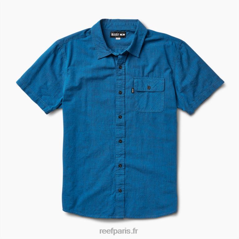 fr Reef chemise à manches courtes Hommes bleu français 0XL0D653