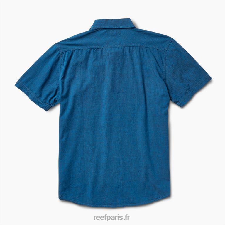 fr Reef chemise à manches courtes Hommes bleu français 0XL0D653
