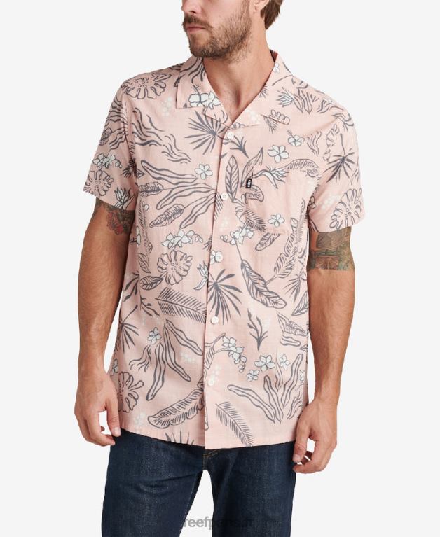 fr Reef chemise à manches courtes rockdale Hommes rose sépia 0XL0D639