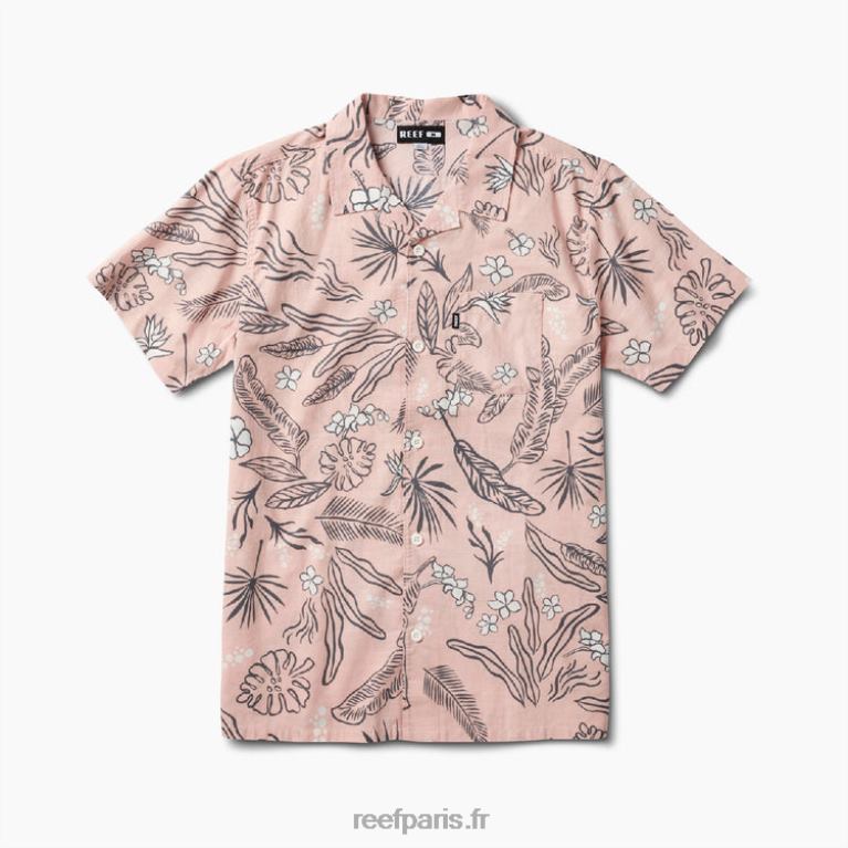 fr Reef chemise à manches courtes rockdale Hommes rose sépia 0XL0D639