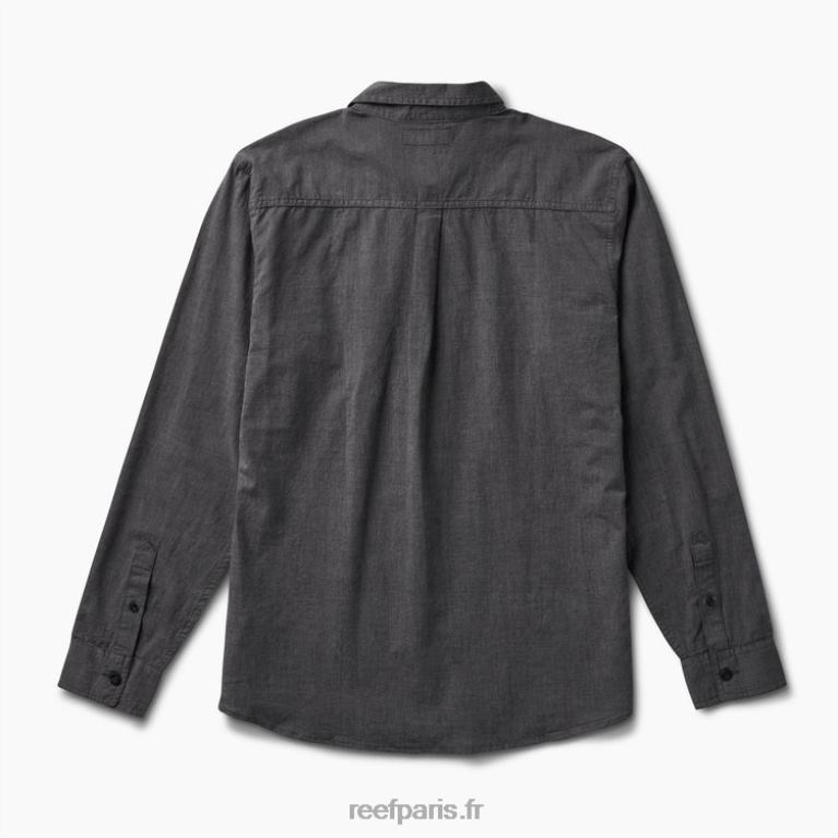 fr Reef chemise à manches longues stuart Hommes caviar 0XL0D651