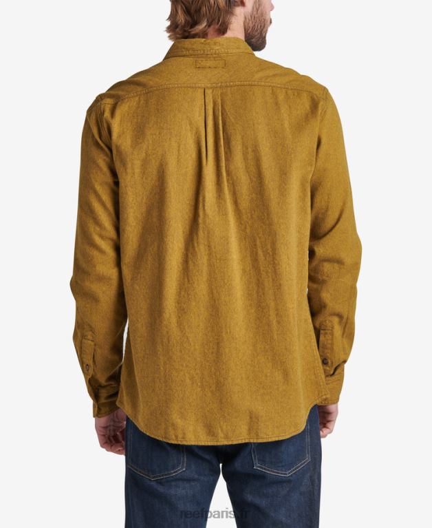 fr Reef flanelle rask à manches longues Hommes olive foncé 0XL0D665