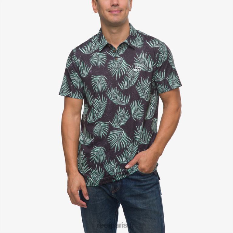 fr Reef polo spinner à manches courtes Hommes caviar 0XL0D655