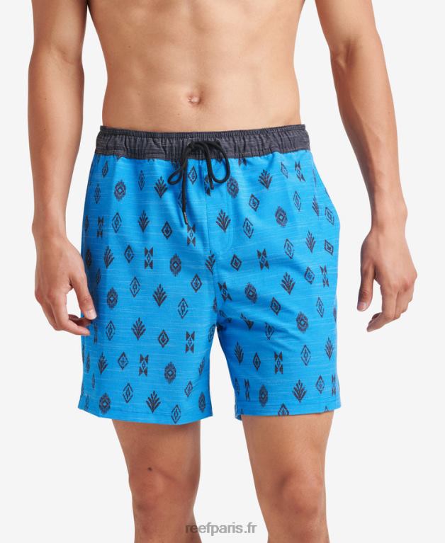 fr Reef billy volley short 17" Hommes bleu français 0XL0D703