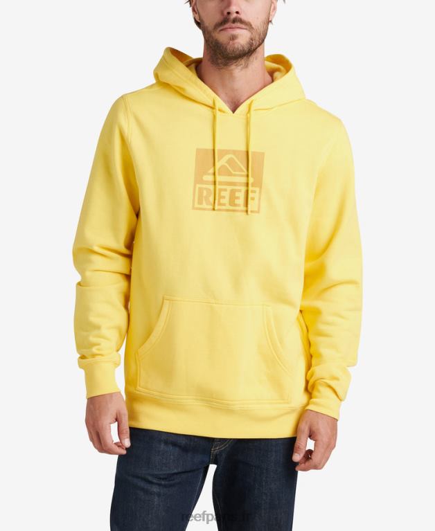 en Reef pull à capuche basique Hommes jaune primevère 0XL0D736
