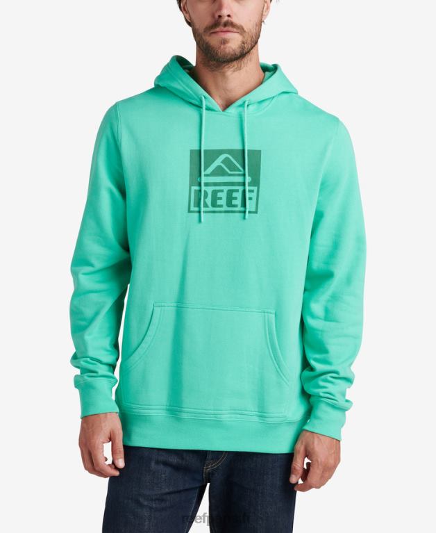 en Reef pull à capuche basique Hommes vert électrique 0XL0D738