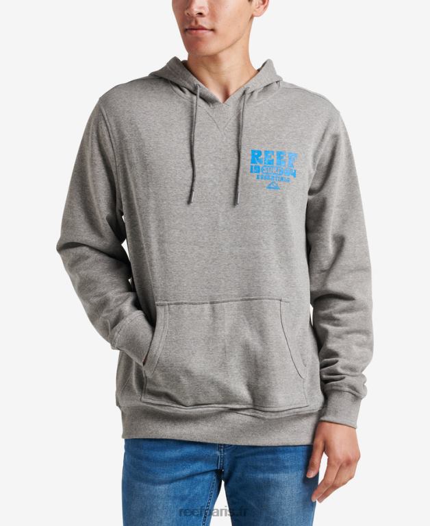 fr Reef carland sweat à capuche Hommes gris acier 0XL0D743