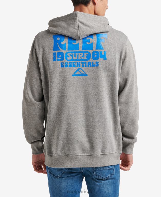 fr Reef carland sweat à capuche Hommes gris acier 0XL0D743