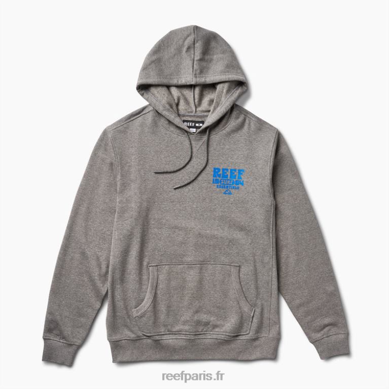 fr Reef carland sweat à capuche Hommes gris acier 0XL0D743
