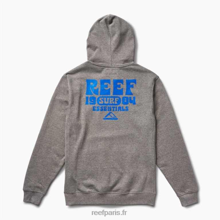fr Reef carland sweat à capuche Hommes gris acier 0XL0D743