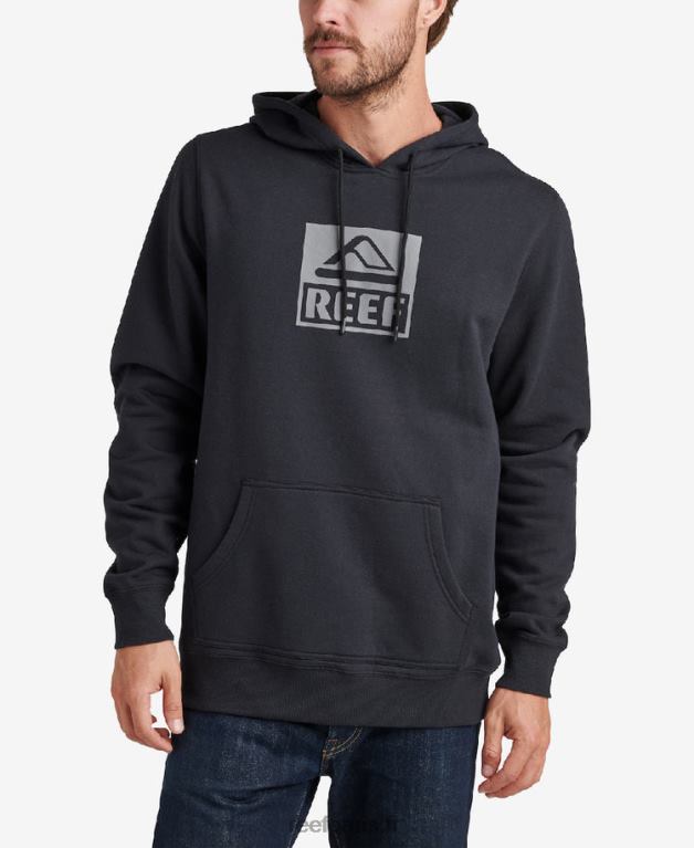fr Reef pull à capuche basique Hommes caviar 0XL0D735