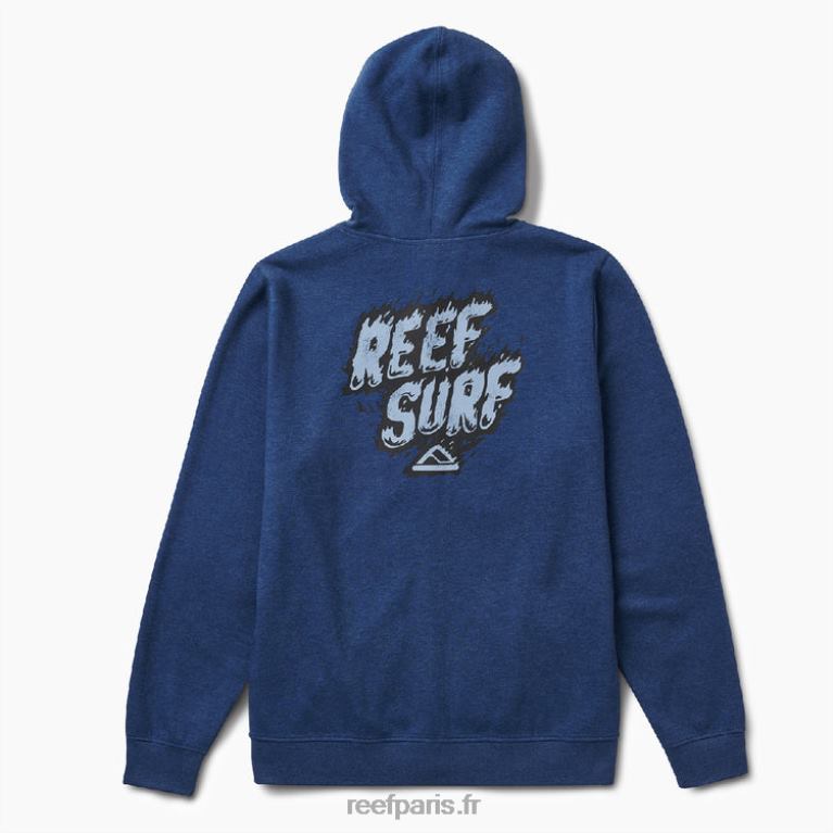 fr Reef sweat à capuche zippé nelson Hommes insigne bleu 0XL0D741