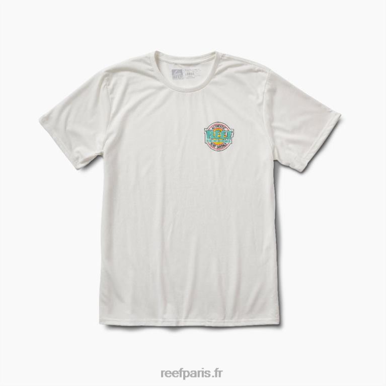 enT-shirt de surf Reef Surfari Hommes blanc/aqua 0XL0D628