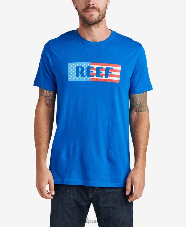 en Reef stetson t-shirt à manches courtes Hommes lapis 0XL0D620