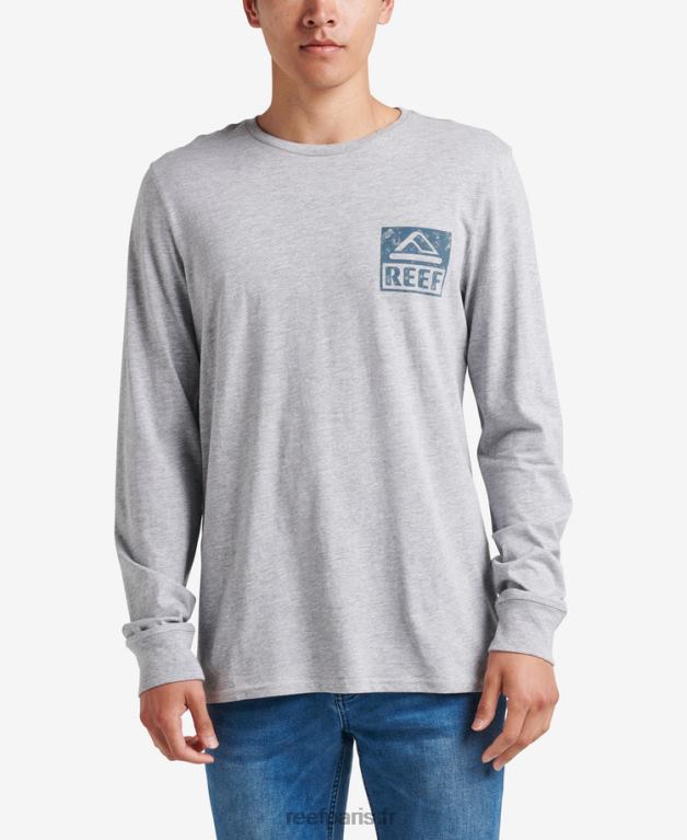 en Reef t-shirt à manches longues wellie Hommes gris chiné 0XL0D586
