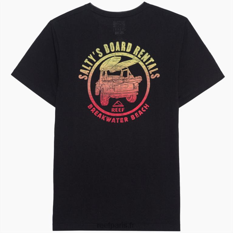 en Reef t-shirt salé à manches courtes recyclo Hommes noir 0XL0D592