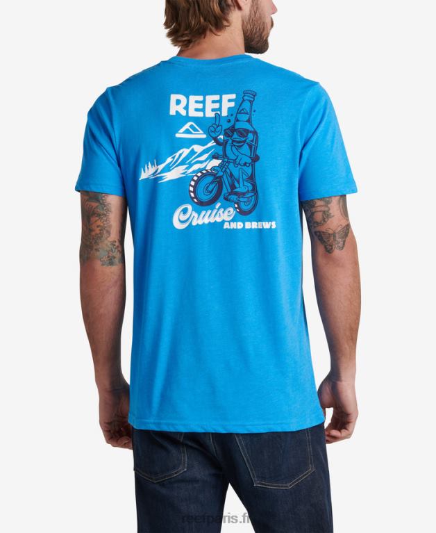 fr Reef t-shirt croiseur à manches courtes Hommes bleu français 0XL0D573